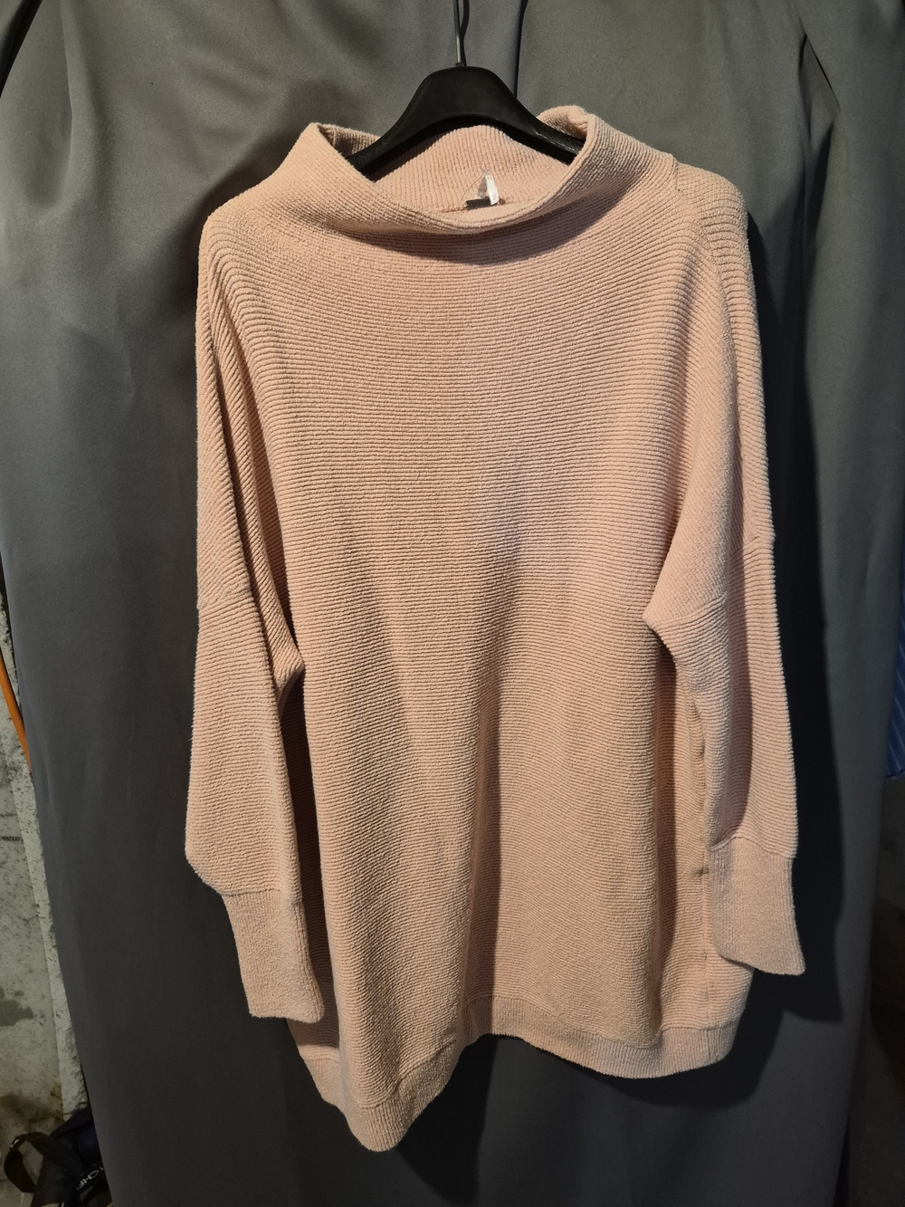 Free People Blush Pink Oversized Turtleneck Sweater